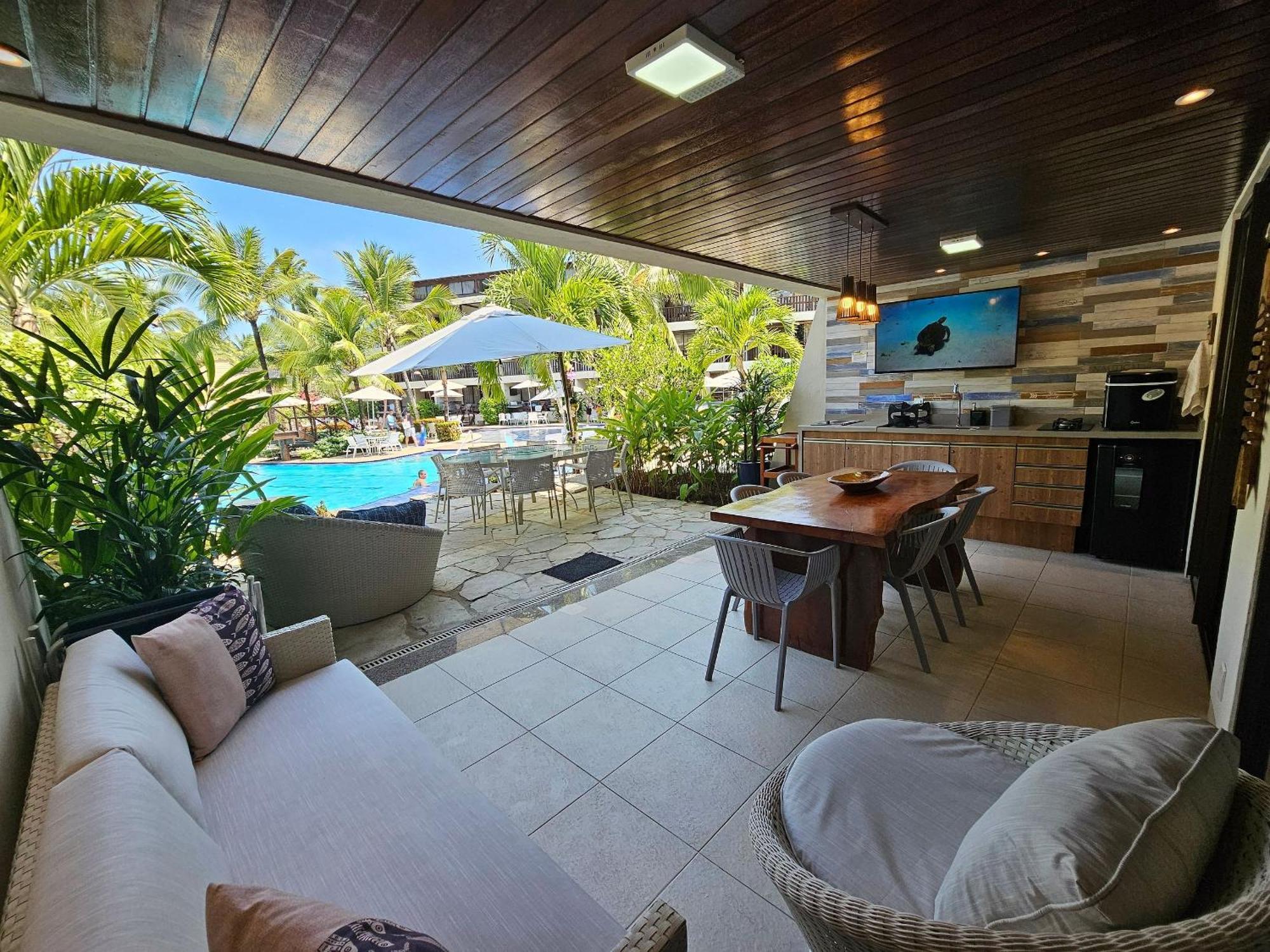 Apartment Flat Luxo Terreo Com Varanda Privativa No Nannai E Com Varanda Gourmet - Locarhouse Porto de Galinhas